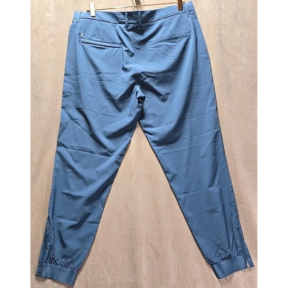Primo Golf Jogger Pants Mens 35 Short Slate Blue Performance‎ Tapered Ankle Zip